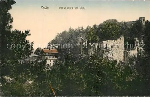 AK / Ansichtskarte Oybin Bergrestaurant und Ruine Zittauer Gebirge Oybin