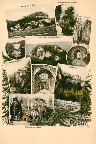 AK / Ansichtskarte Oybin Sehenswuerdigkeiten der Region Zittauer Gebirge Oybin
