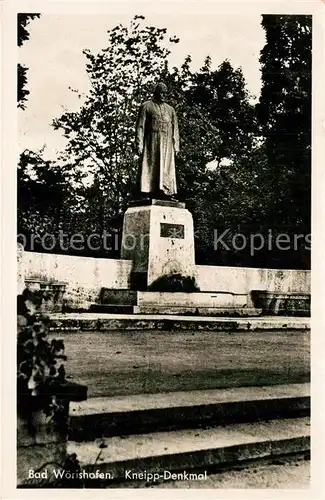 AK / Ansichtskarte Bad_Woerishofen Kneipp Denkmal Statue Bad_Woerishofen