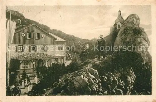 AK / Ansichtskarte Bayrischzell Touristenhaus auf dem Wendelstein Bergkapelle Bayrischzell