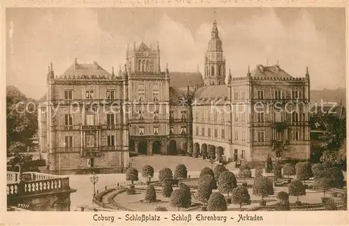 AK / Ansichtskarte Coburg Schlossplatz Schloss Ehrenburg Arkaden Coburg