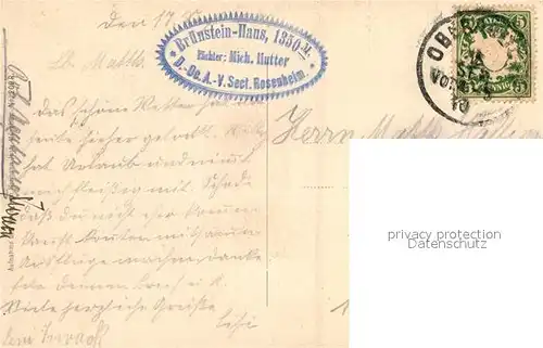 AK / Ansichtskarte Rosenheim_Bayern Bruensteinhaus Berghuette Mangfallgebirge Rosenheim Bayern