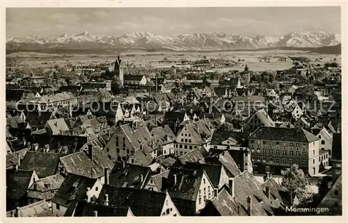 AK / Ansichtskarte Memmingen Stadtpanorama mit Blick zu den Alpen Memmingen