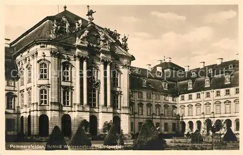 AK / Ansichtskarte Pommersfelden Schloss Weissenstein Hauptportal Pommersfelden