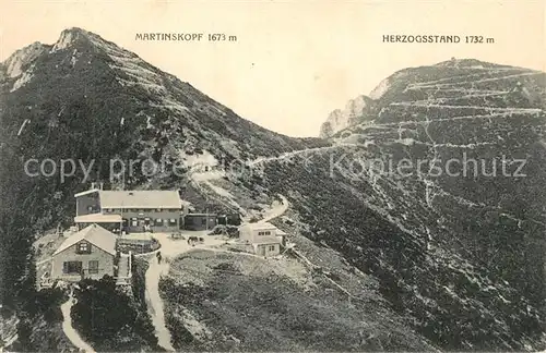 AK / Ansichtskarte Kochel_See Berghotel Gaststaette am Martinskopf Herzogstand Bayerische Voralpen Kochel_See