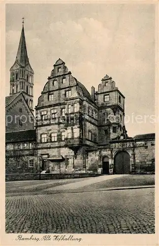 AK / Ansichtskarte Bamberg Alte Hofhaltung Historisches Gebaeude Bamberg