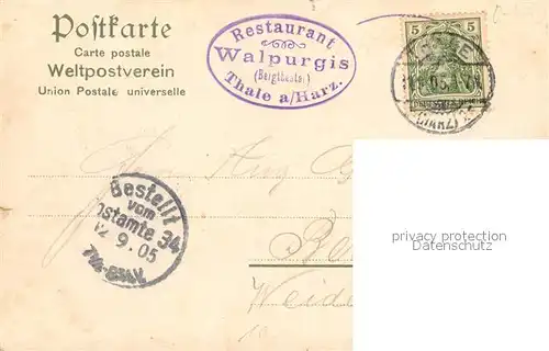 AK / Ansichtskarte Thale_Harz Partie im Bodetal mit Kronentempel Thale_Harz