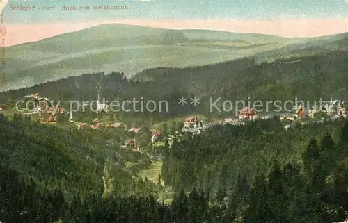 AK / Ansichtskarte Schierke_Harz Panorama Blick von Helenenruh Schierke Harz