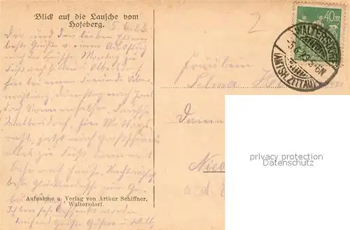 AK / Ansichtskarte Waltersdorf_Zittau Landschaftspanorama Blick auf die Lausche vom Hofeberg Waltersdorf Zittau