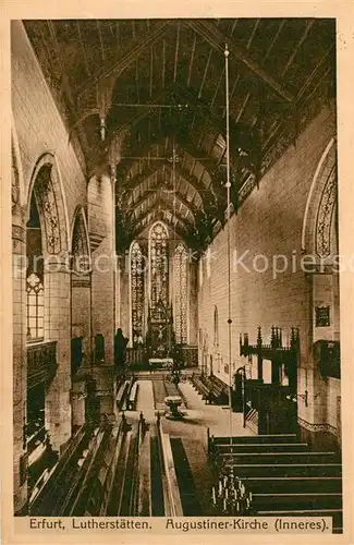 AK / Ansichtskarte Erfurt Augustinerkirche Innenansicht Lutherstaetten Erfurt