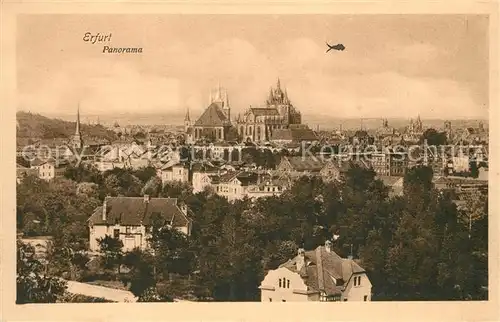 AK / Ansichtskarte Erfurt Stadtpanorama mit Dom und Severikirche Erfurt