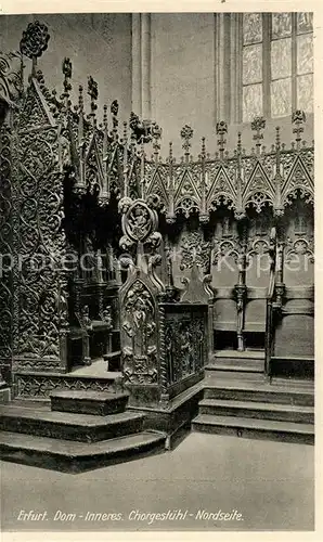 AK / Ansichtskarte Erfurt Dom Inneres Chorgestuehl Erfurt
