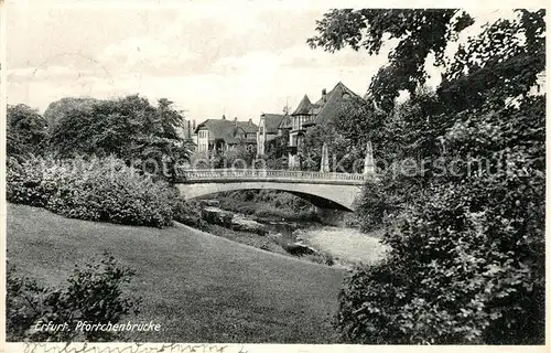 AK / Ansichtskarte Erfurt Pfoertchenbruecke Bromsilber Imitation Erfurt