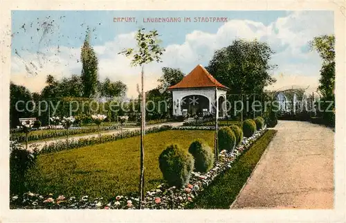 AK / Ansichtskarte Erfurt Laubengang im Stadtpark Erfurt