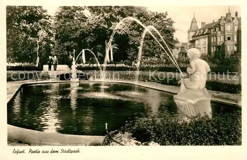 AK / Ansichtskarte Erfurt Partie aus dem Stadtpark Erfurt