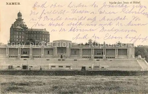 AK / Ansichtskarte Namur_Wallonie Stade des Jeux et Hotel Namur Wallonie