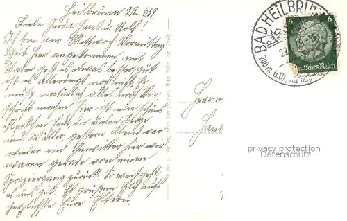 AK / Ansichtskarte Bad_Heilbrunn Promenade bei der Wandelhalle Bad_Heilbrunn