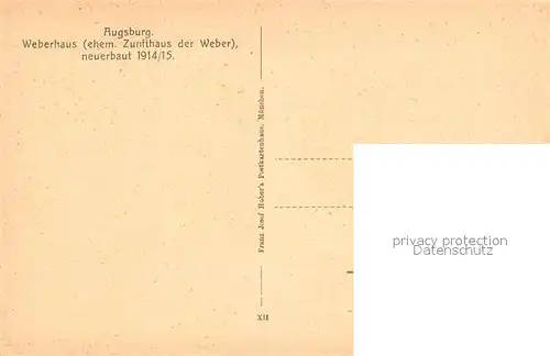 AK / Ansichtskarte Augsburg Weberhaus ehemaliges Zunfthaus der Weber Historisches Gebaeude Augsburg