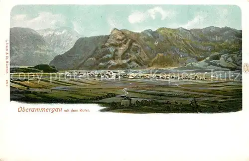 AK / Ansichtskarte Oberammergau Panorama mit dem Kofel Ammergauer Alpen Oberammergau