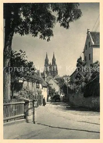 AK / Ansichtskarte Meissen_Elbe_Sachsen Serie A Albrechtsburg und Umgebung 4. Blick auf die Westseite der Burg Meissen_Elbe_Sachsen