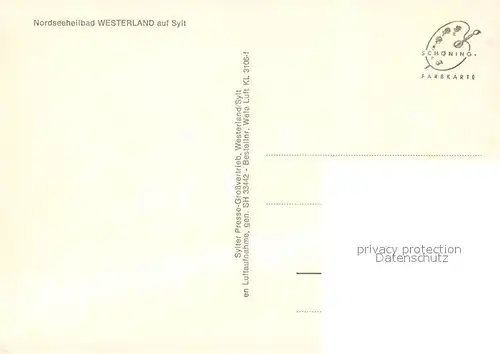 AK / Ansichtskarte Westerland_Sylt Fliegeraufnahme Westerland_Sylt