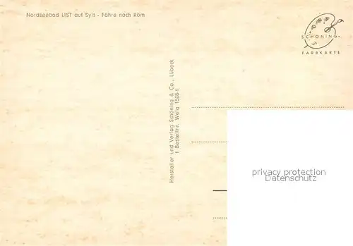 AK / Ansichtskarte List_Sylt Faehre  List_Sylt