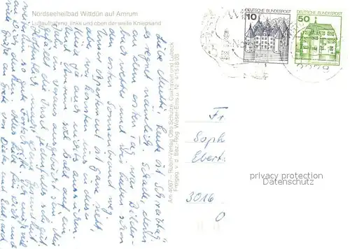 AK / Ansichtskarte Wittduen_Amrum Fliegeraufnahme Kniepsand Wittduen Amrum