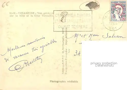 AK / Ansichtskarte Collioure Cote Vermeille Collioure