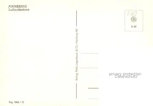 AK / Ansichtskarte Pinneberg Fliegeraufnahme Pinneberg