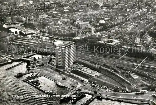 AK / Ansichtskarte Amsterdam_Niederlande Fliegeraufnahme Hafen Amsterdam_Niederlande