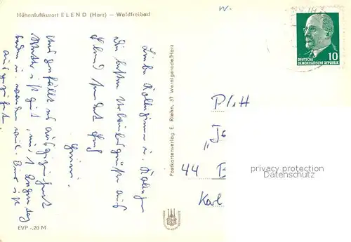 AK / Ansichtskarte Elend_Harz Waldfreibad  Elend_Harz