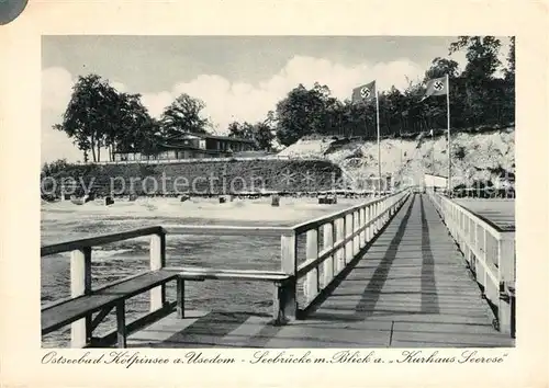 AK / Ansichtskarte Koelpinsee_Loddin Seebruecke Kurhaus Seerose  Koelpinsee Loddin