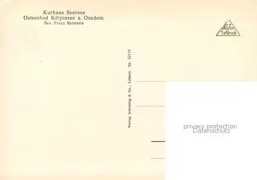 AK / Ansichtskarte Koelpinsee_Loddin Seebruecke Kurhaus Seerose  Koelpinsee Loddin