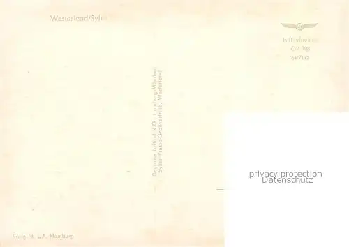 AK / Ansichtskarte Westerland_Sylt Fliegeraufnahme Westerland_Sylt