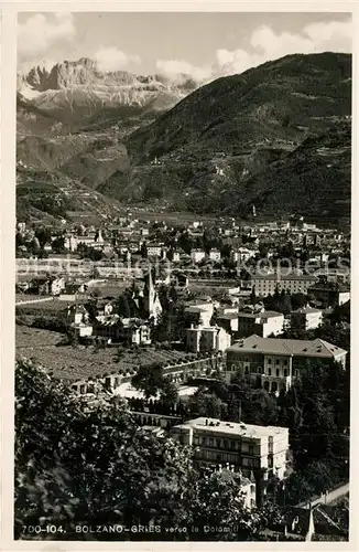 AK / Ansichtskarte Bozen_Gries mit den Dolomiten Bozen Gries