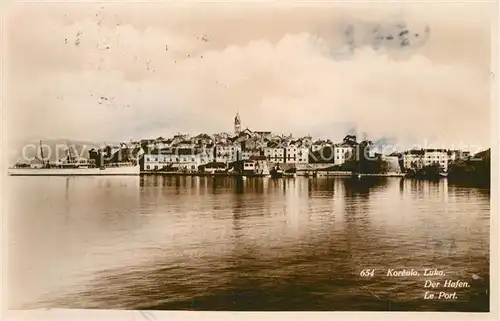 AK / Ansichtskarte Korcula Hafenpartie Korcula