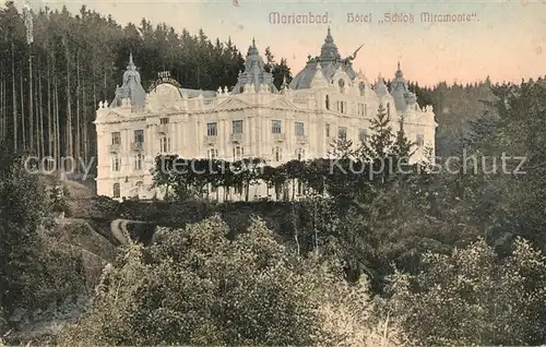 AK / Ansichtskarte Marienbad_Tschechien_Boehmen Hotel Schloss Miramonie Marienbad_Tschechien