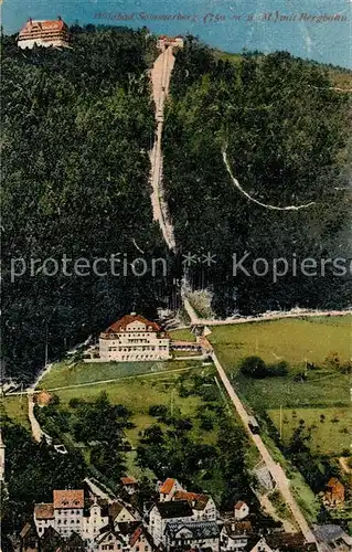 AK / Ansichtskarte Wildbad_Schwarzwald Sommerberg mit Bergbahn Wildbad_Schwarzwald