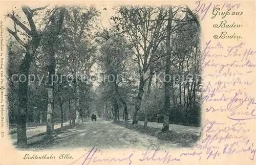 AK / Ansichtskarte Baden Baden Lichenthaler Allee Baden Baden