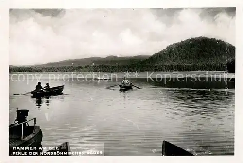 AK / Ansichtskarte Hammer_See Bootspartien Hammer_See