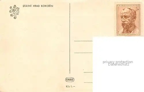 AK / Ansichtskarte Kokorin_Tschechien Statni Hrad Kokorin Kokorin Tschechien