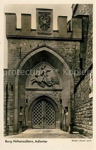 AK / Ansichtskarte Hechingen Burg Hohenzollern Adlertor Hechingen