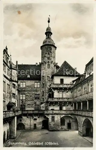 AK / Ansichtskarte Langenburg_Wuerttemberg Schlosshof Langenburg Wuerttemberg