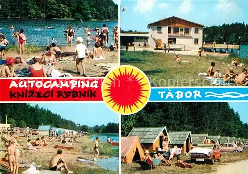 AK / Ansichtskarte Tabor_Czechia_Suedboehmen Autocamping Knizeci Rybnik Strand 