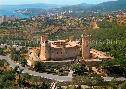AK / Ansichtskarte Palma_de_Mallorca Fliegeraufnahme Castillo de Bellver Palma_de_Mallorca