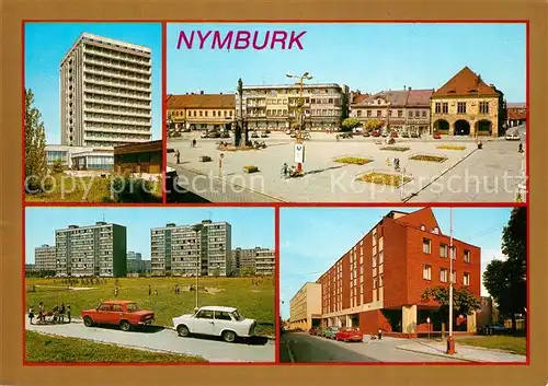 AK / Ansichtskarte Nymburk_Neuenburg_Elbe Wohnbloecke Platz  Nymburk_Neuenburg_Elbe