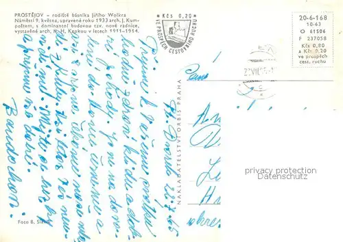 AK / Ansichtskarte Prostejov Kirche Parkanlage Prostejov