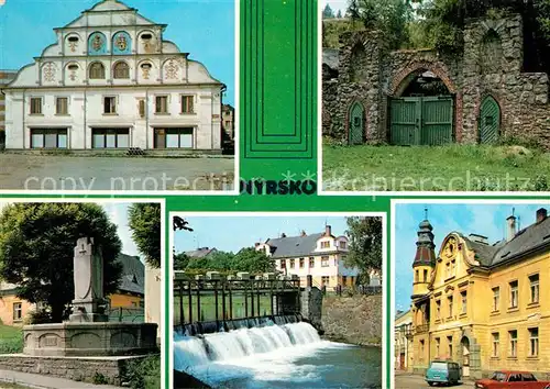 AK / Ansichtskarte Nyrsko Brunnen Stauwehr Steintor Nyrsko