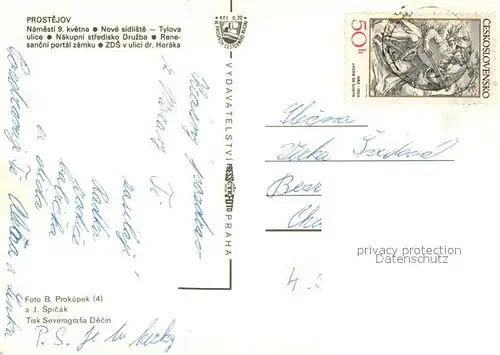 AK / Ansichtskarte Prostejov Nemesti 9. Kvetna Prostejov