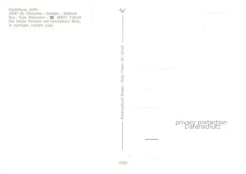AK / Ansichtskarte St_Christina_Groeden Haus Cir 